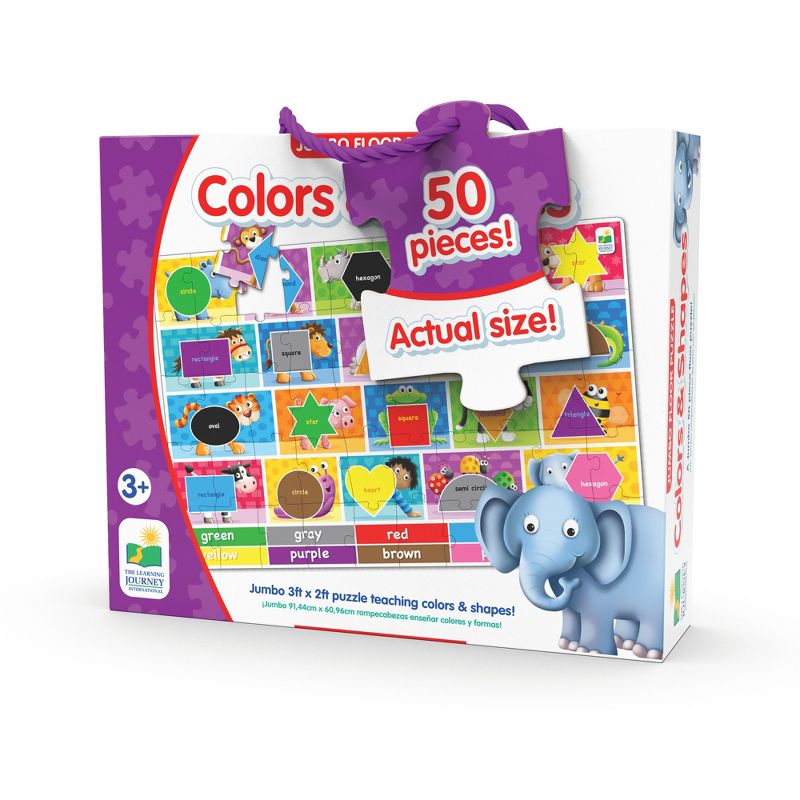 The Learning Journey Jumbo Floor Puzzles Colors and Shapes 50 pcs
