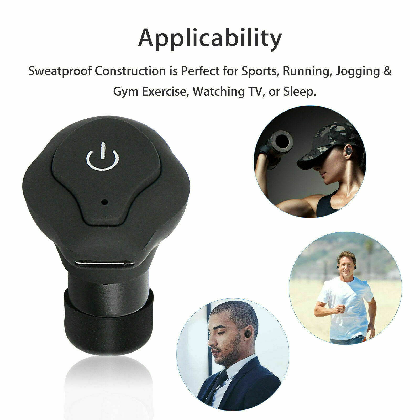 Wireless Earbuds Bluetooth In Ear Headset Stereo Headphone Earphone Handfree