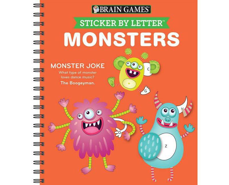 Sticker Puzzles Monsters - (Spiral_bound) (Spiral Bound)