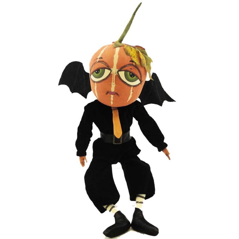 Joe Spencer Bert Halloween Pumpkin Bat Wings  -  Decorative Figurines