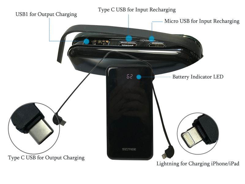 2600mAh Power Bank Portable External Battery Charger for iPhone 4S 5 5S