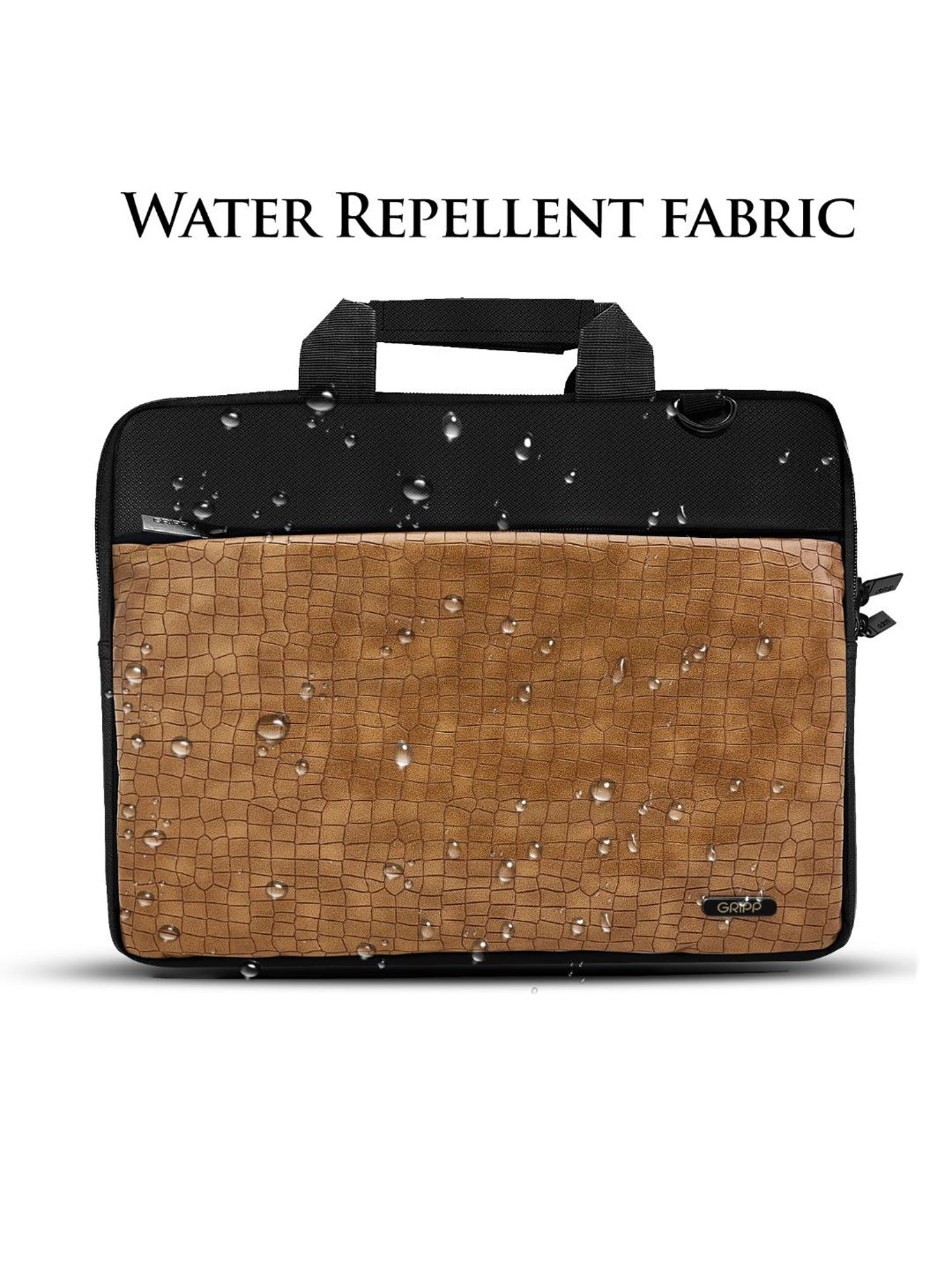 Gripp Croc Compact Fleet Executive Business Laptop & Tablet Bag For Macbook 13.3 & 14 (Camel)