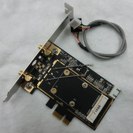 Desktop Wireless Network Mini PCI-E to PCI-E 1x Adapter Converter(Not Including Networking card) Compact Intel 7260 6300 6205 6250 6230 ect Windows 7, 8, 10 Compatible