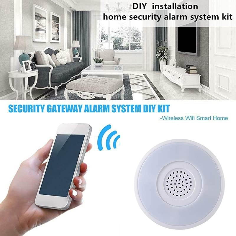 Home Alarm System 8-Piece kit, Alarm Security System Free App and notisfication Push with Optional 24/7 Professional Monitoring, Works with Alexa