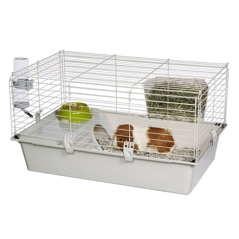 Trixie 2-Story Rabbit Hutch - Medium - Brown/White