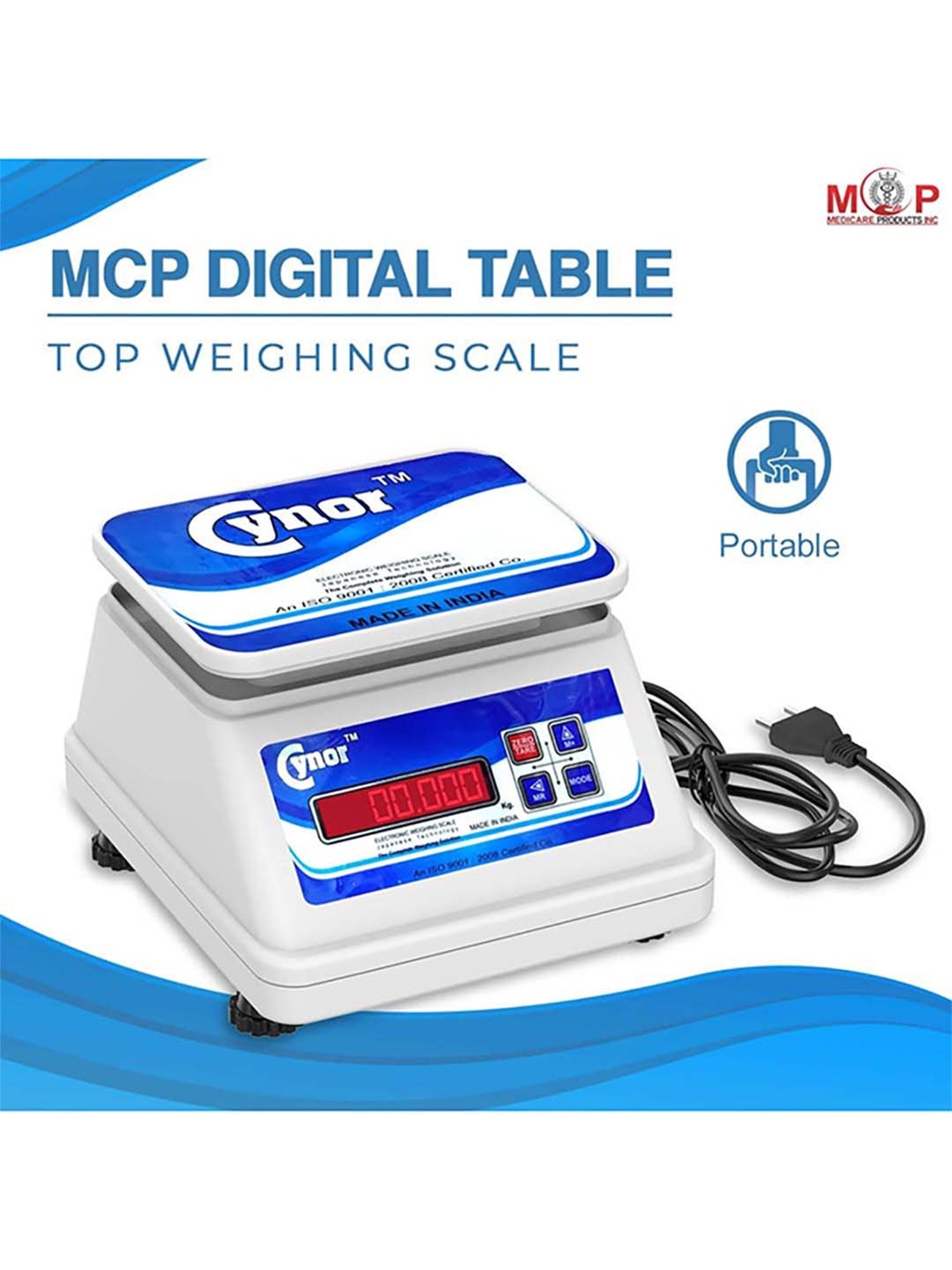 PAXMAX ABS Cynor Digital Weighing Machine (White)