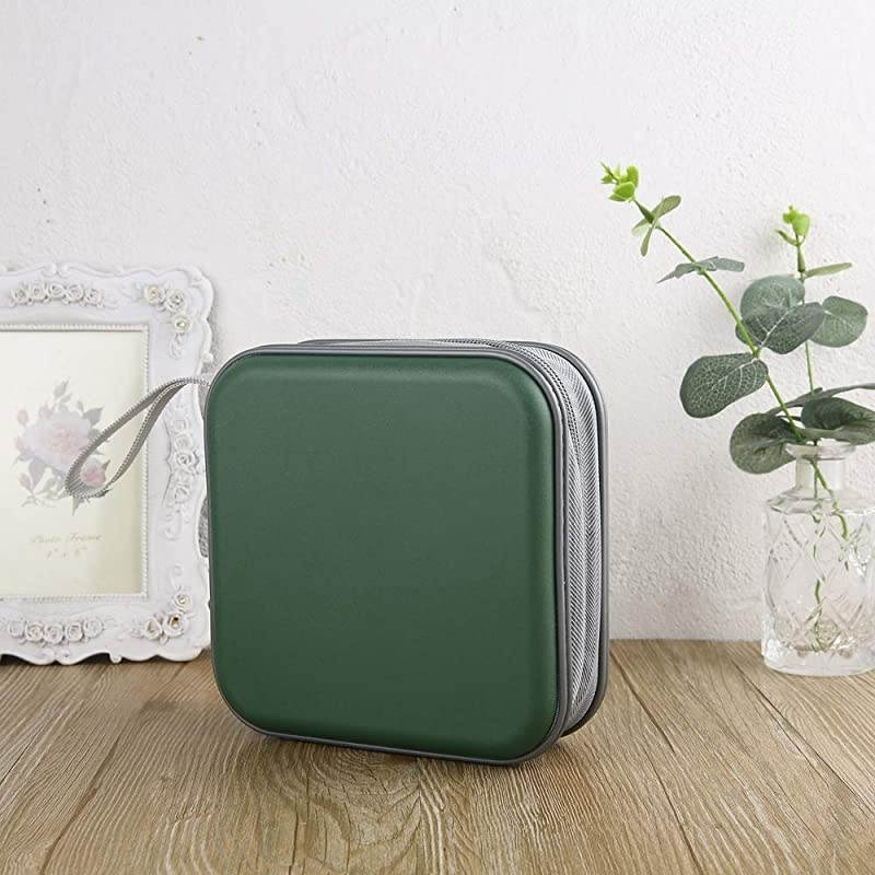 CD Case, 40 Capacity CD DVD Heavy Duty Wallet Storage Organizer Holder VCD Binder Bag Album Booklet (A-Silver)