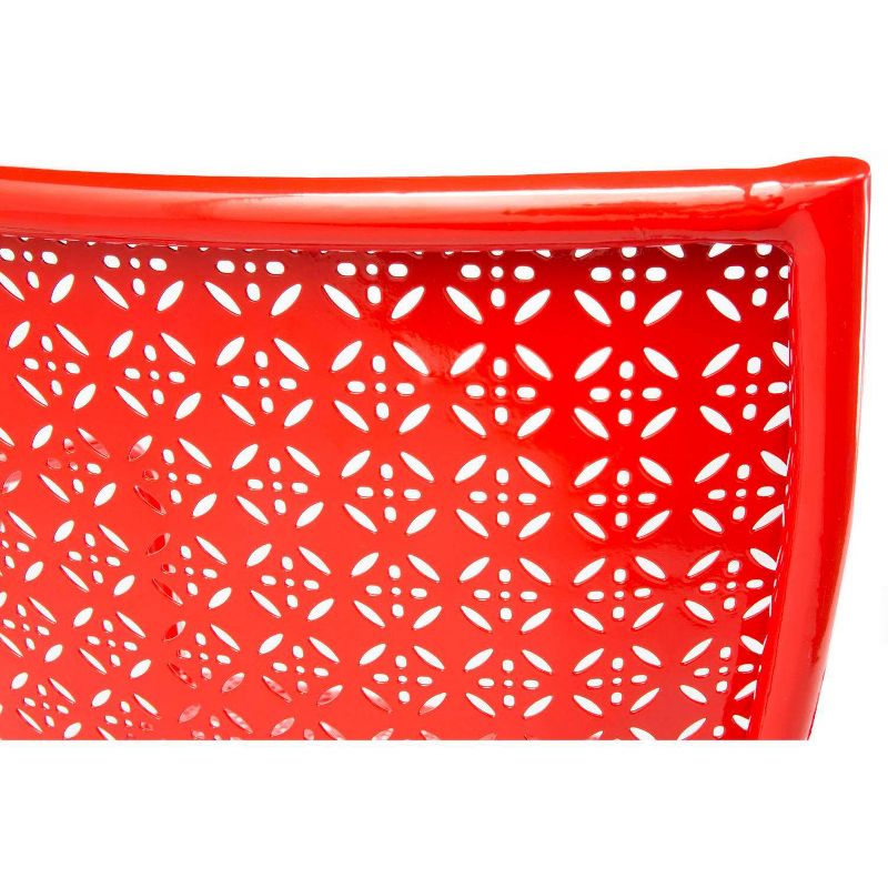 2pc Wrought Iron Martini Low Profile Garden Patio Lounge Chairs - Alfresco Home