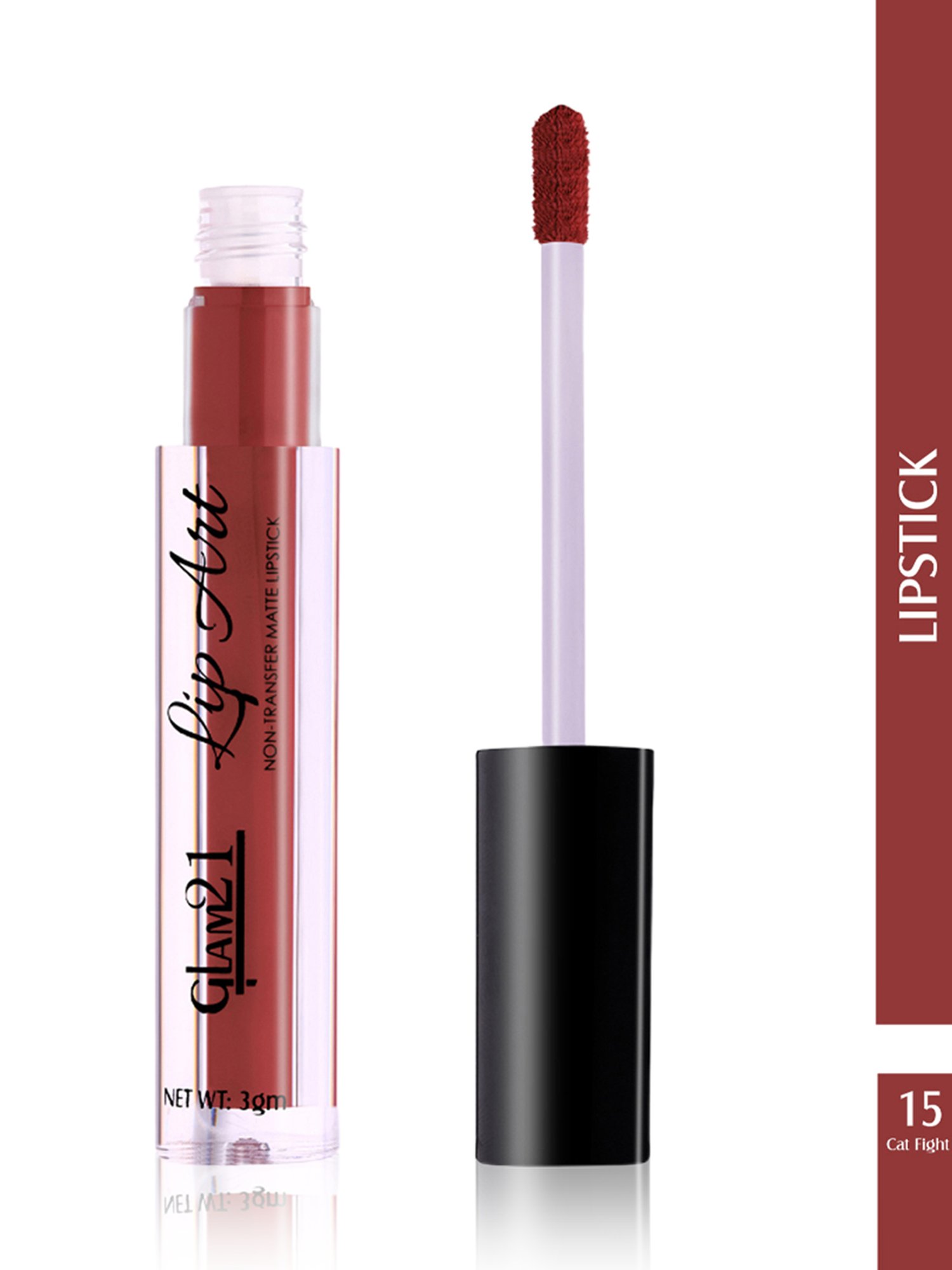 Glam21 Lip Art Non-Transfer Matte Liquid Lipstick 15 Cat Fight - 3 gm