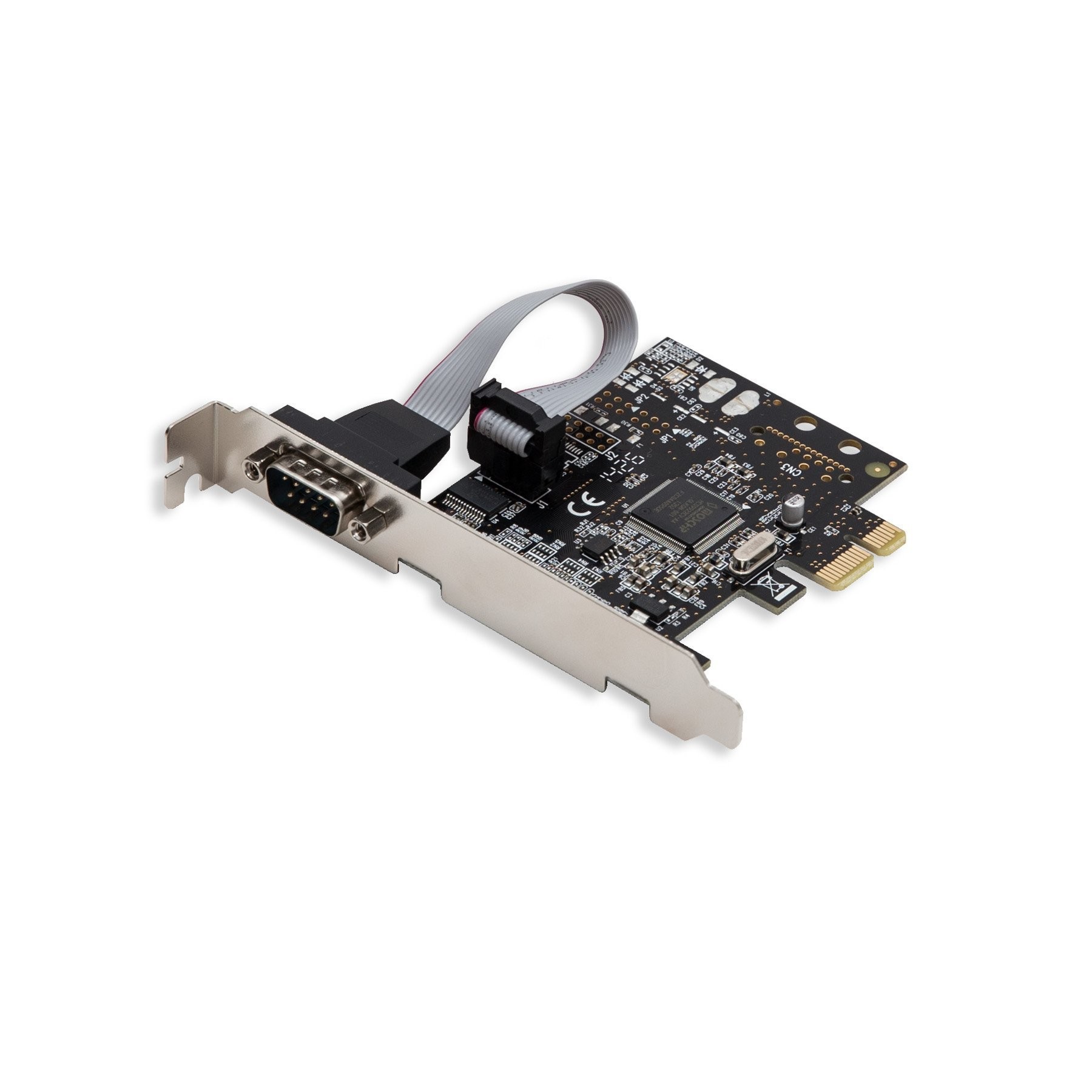 Syba Single Port RS-232 DB9 Serial PCI-Express 2.0 x1 Card - 1 Port Serial PCIe Card MCS9922 Chipset