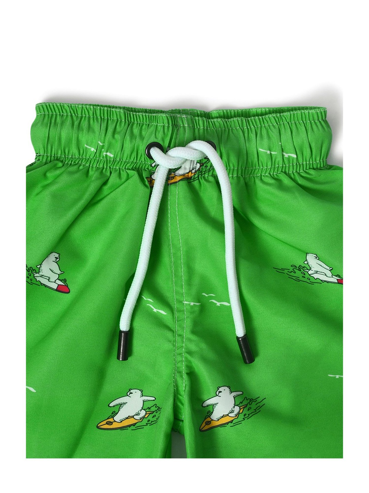 MiArcus Kids Green Printed Shorts