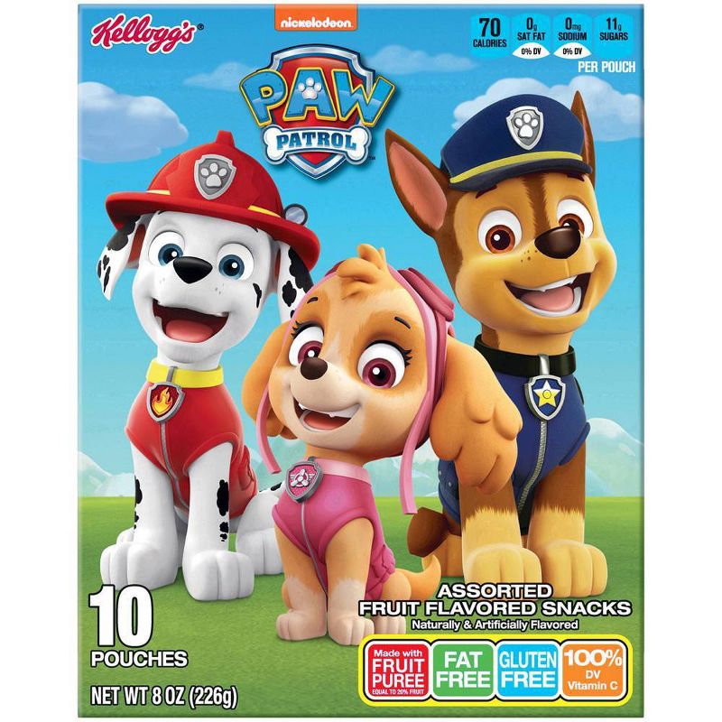 Kellogg's PAW Patrol Assorted Fruit Flavored Snacks - 10ct
