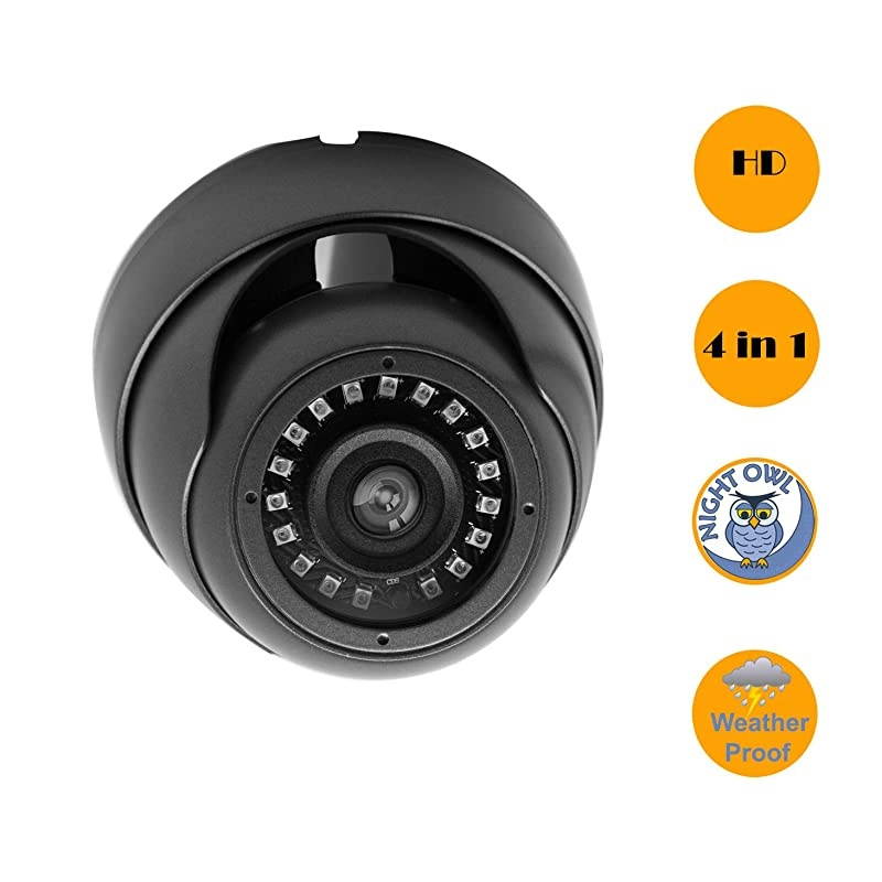 Security Dome CCTV Camera, 1080P AHD CVI TVI 960H, Day Night Vision 18 Laser LEDs IP66 Analog Outdoor Indoor Wide Angle 3.6mm 3.0 Megapixels Lens