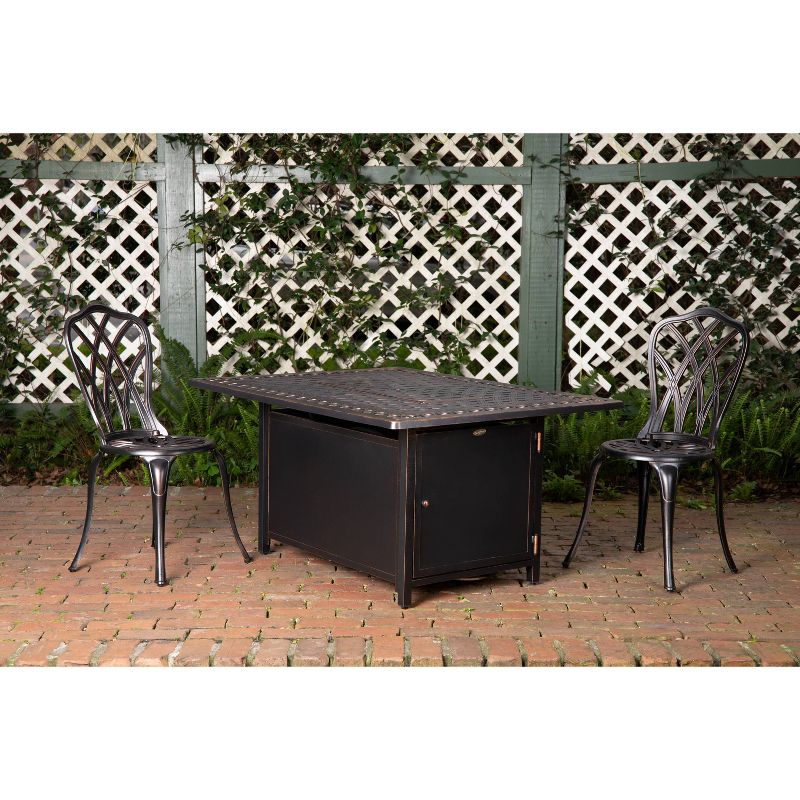 Meerin Rectangular Aluminum LPG Fire Pit - Fire Sense