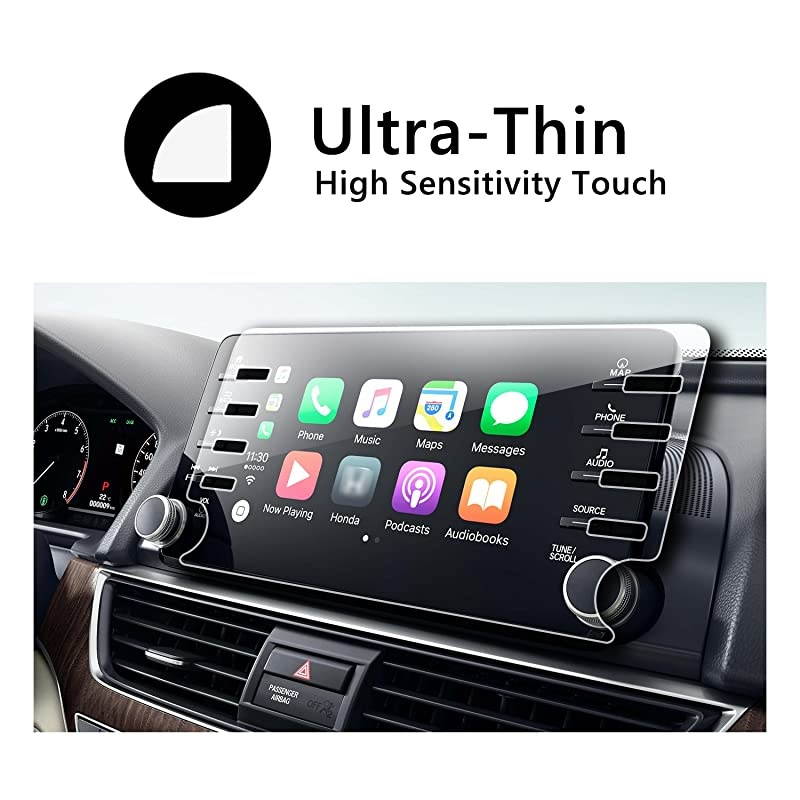 2019 Accord Sport EX EXL Touring EXL Navi Navigation Screen ProtectorHD Clear Tempered Glass Screen ScratchResistant Ultra HD Extreme Clarity 8In Clear
