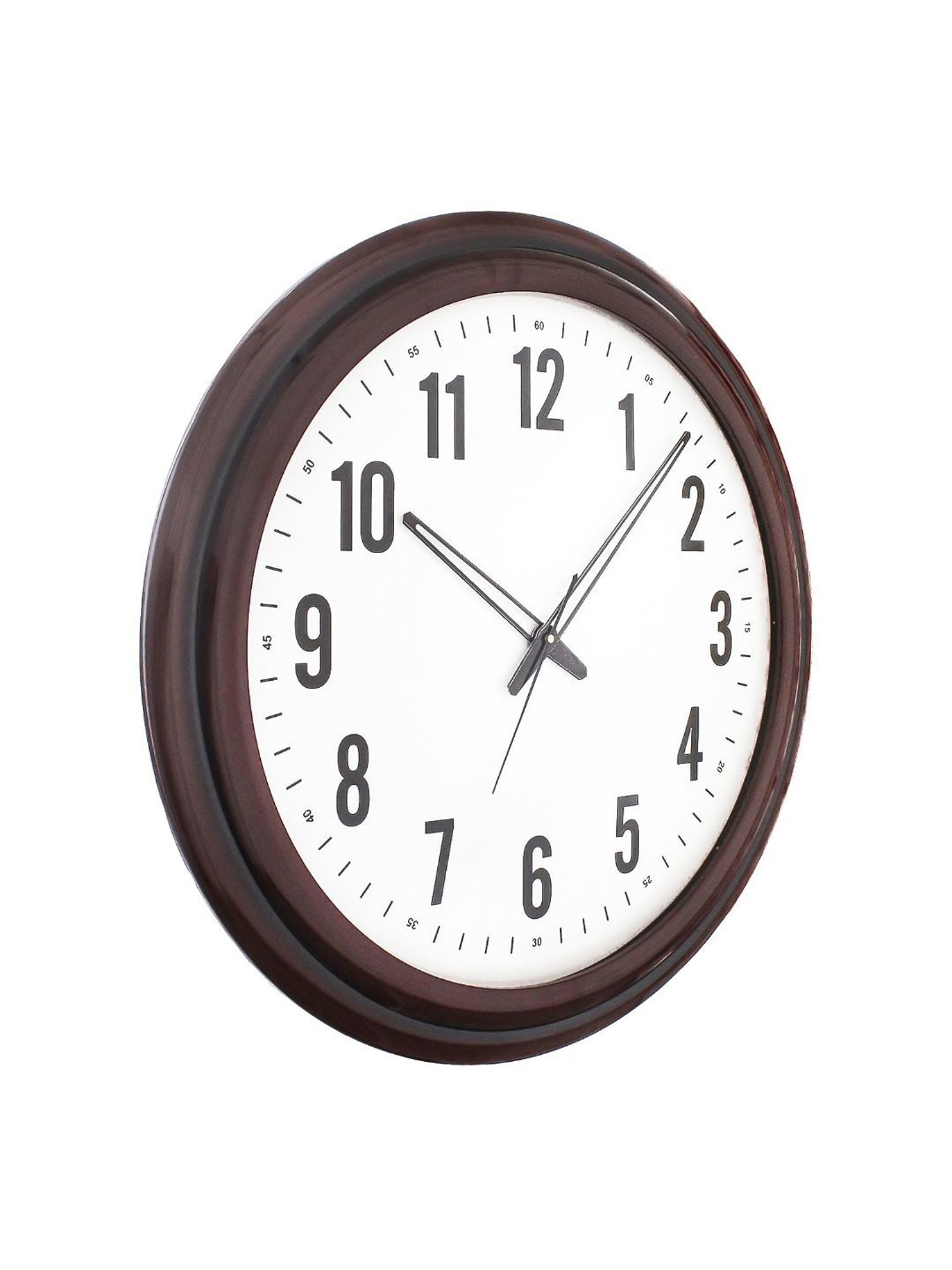 CHRONIKLE Classic Round Rosewood Brown Wood Wall Clock