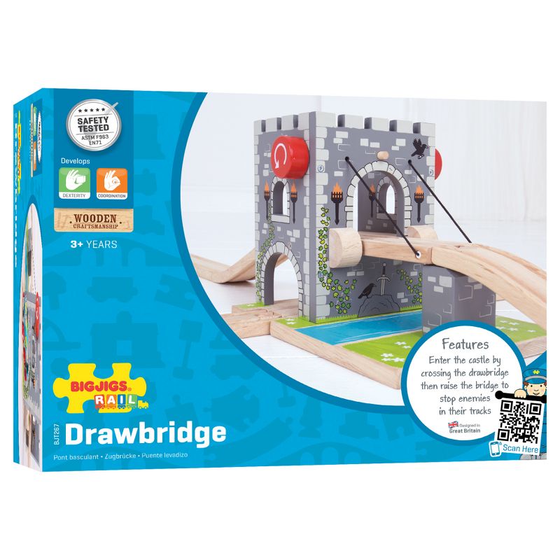 Bigjigs Rail Drawbridge Wooden Railway Train Set Accessory