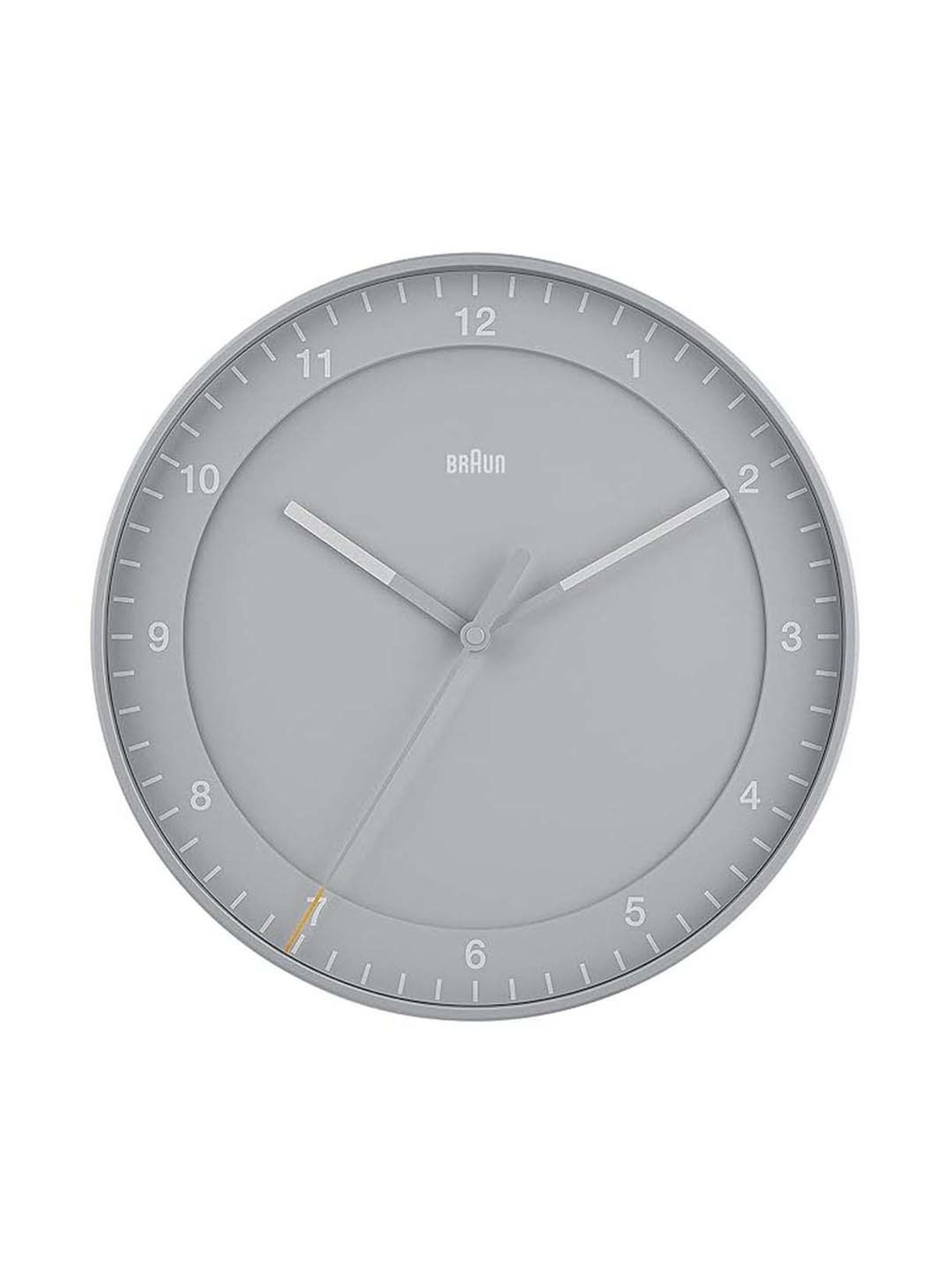 Braun Grey Digital Wall Clock With Indoor Temperature, Date & Day