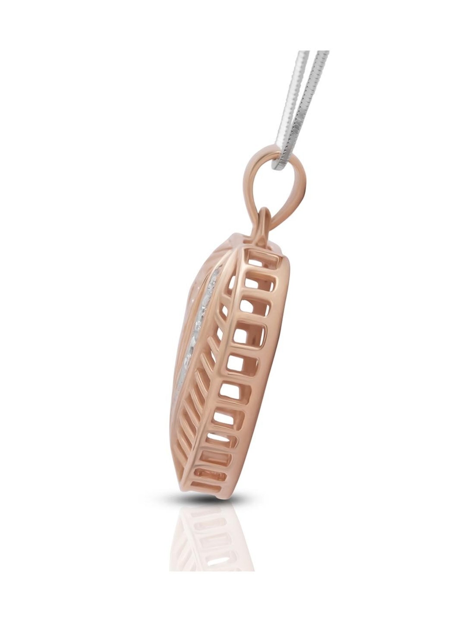 Anayra 92.5 Sterling Silver Heart Pendant with Chain for Women