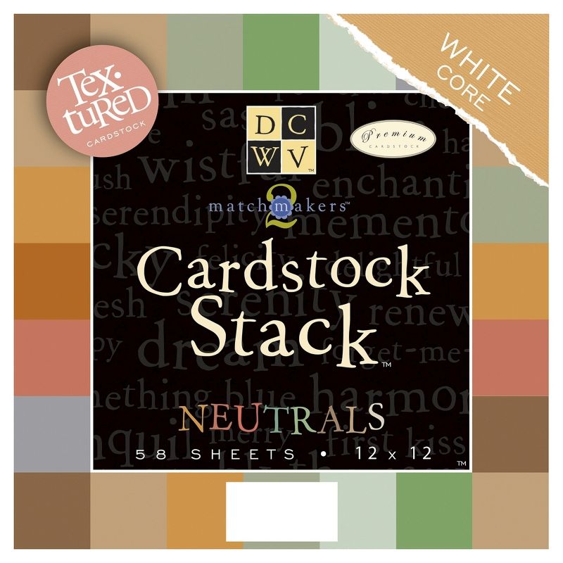 Cardstock Stack - Texture Solids With White Core
