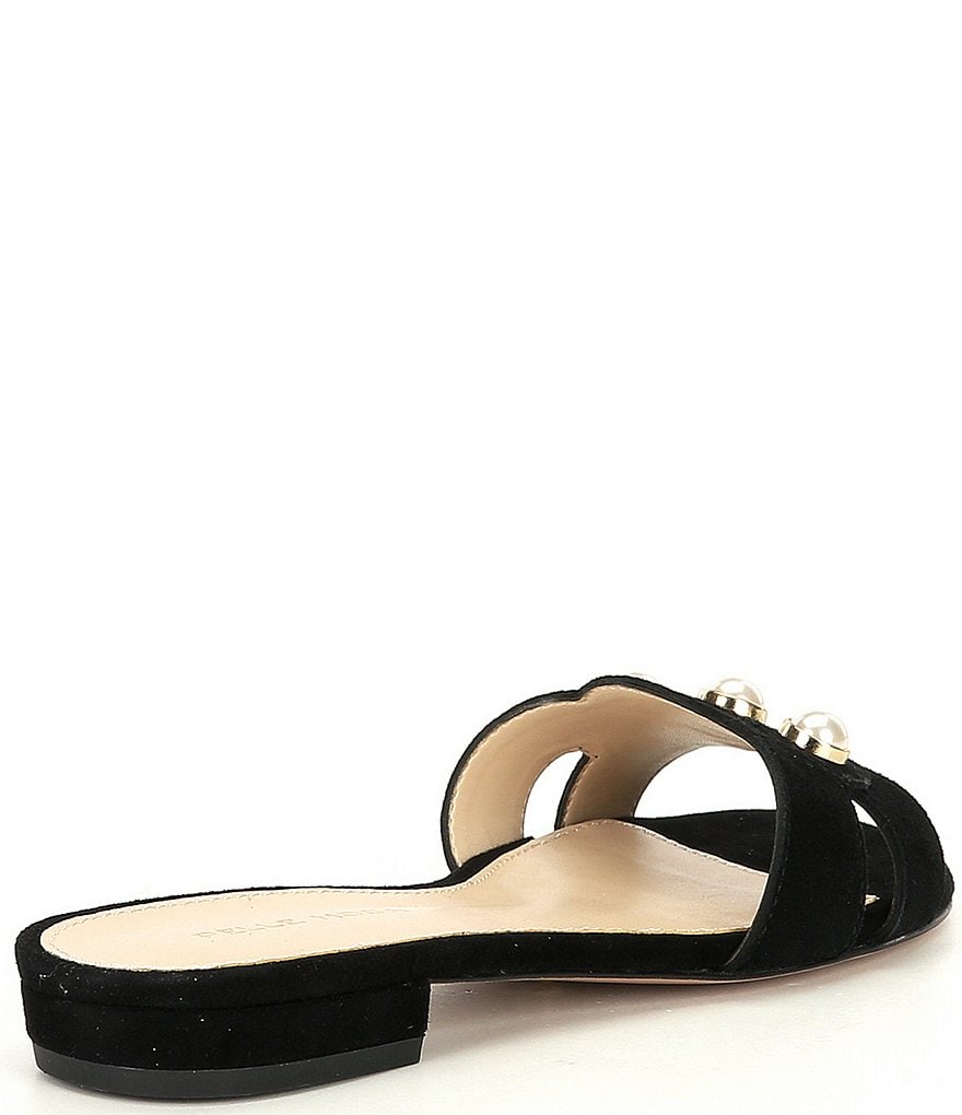 Pelle Moda Barton Suede Pearl Ornament Detail Dress Sandals