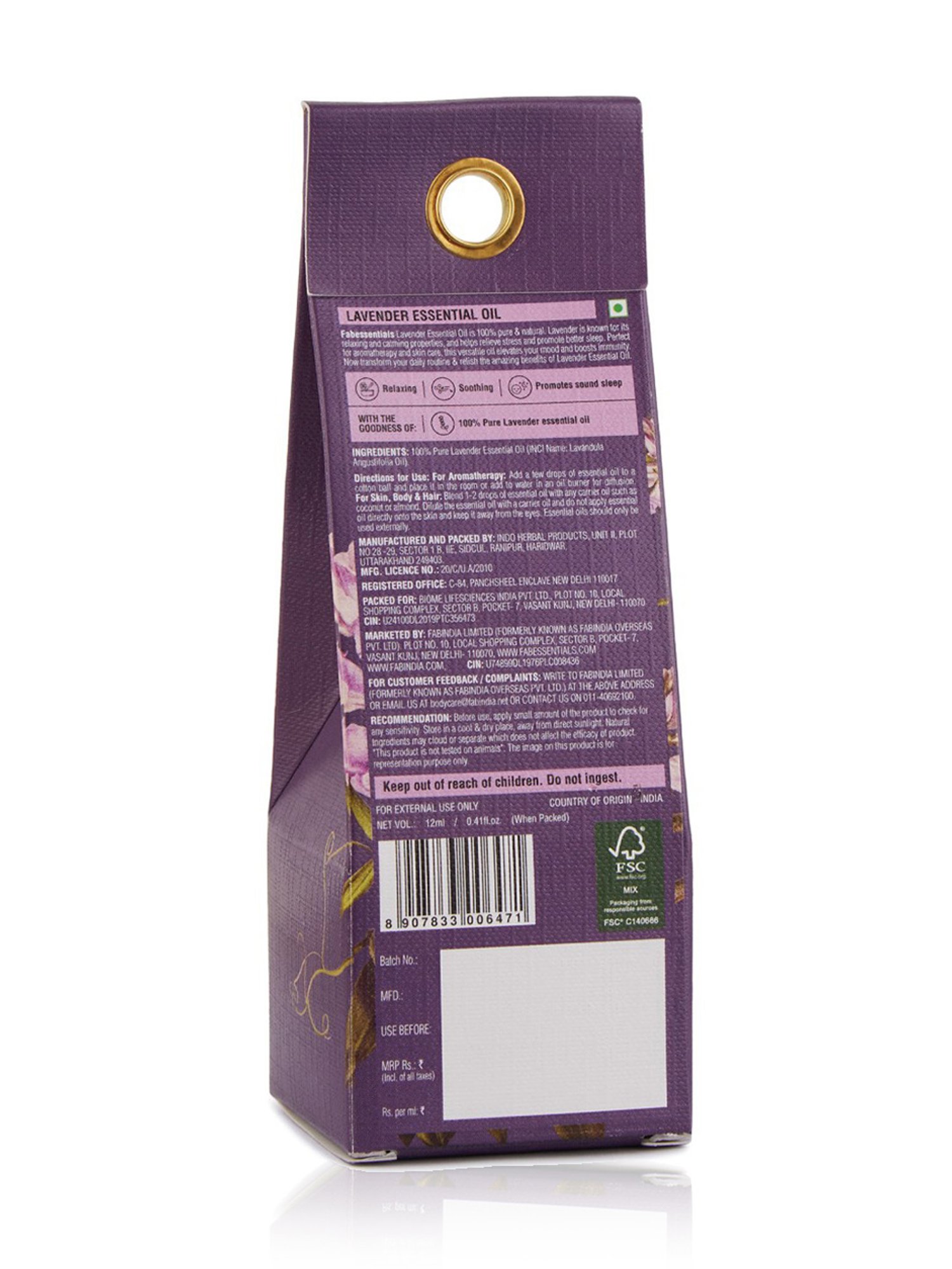 Fabessentials Lavender Essential Oil - 12 ml