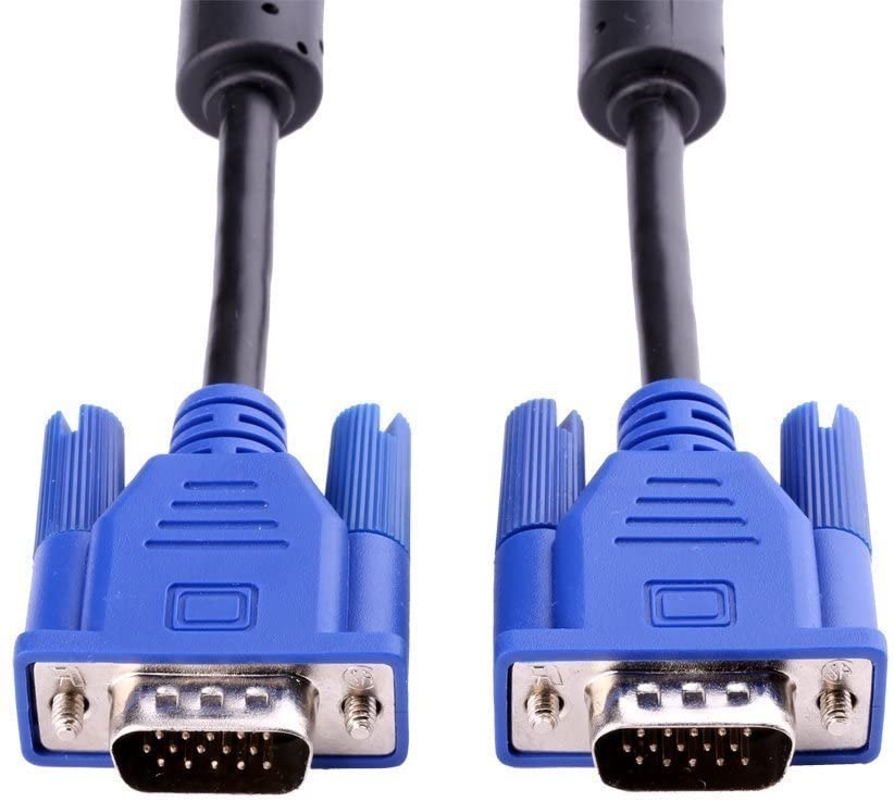 BeElion 15Pin 5FT Gold Plated DB15 VGA Male to Male Monitor Cable VGA to VGAHD| Blue| 1.5 Meters