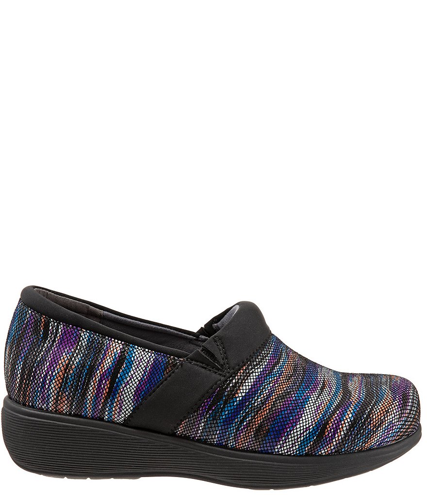 SoftWalk Meredith Sport Multi Weave Print Leather Slip-On Clogs