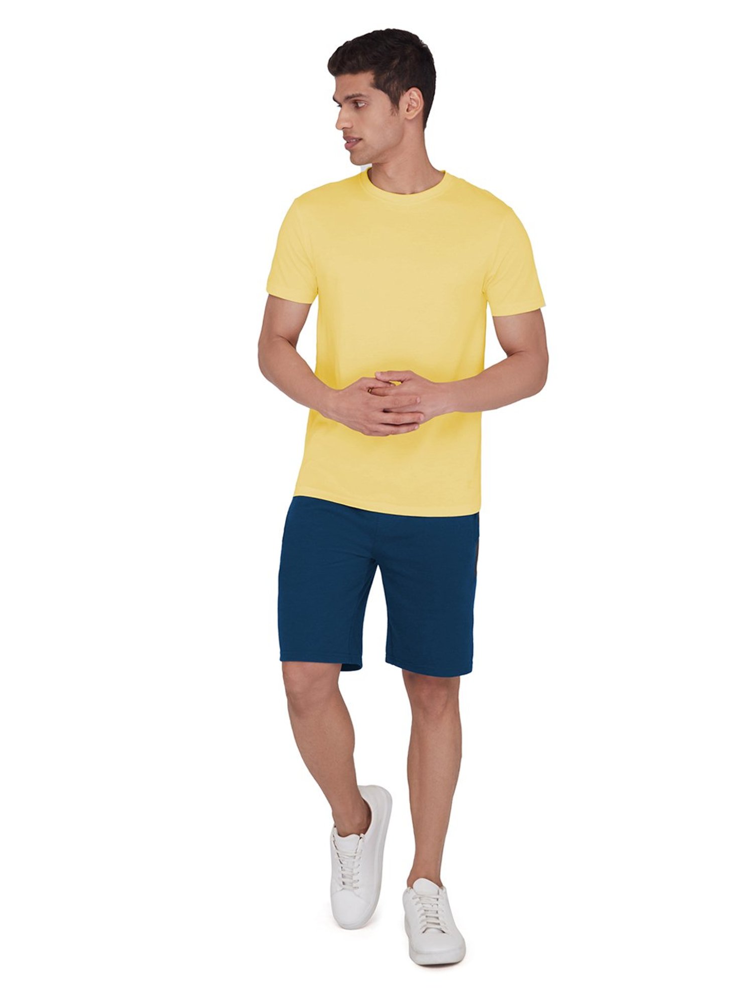 XYXX Yellow Round Neck T-Shirt