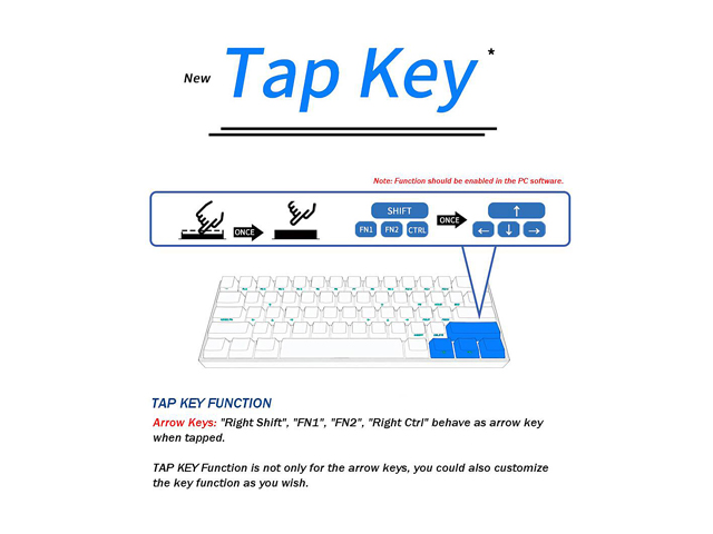 Anne Pro 2 60% Mechanical Keyboard Wired/Wireless Dual Mode Full RGB Double Shot PBT - Brown Switch