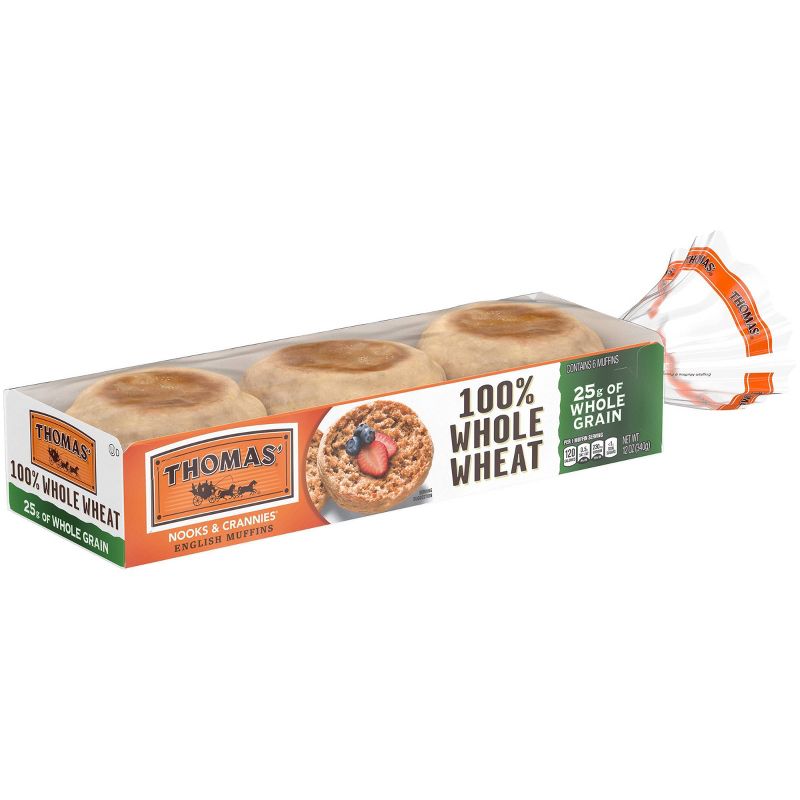 Thomas' Whole Wheat English Muffins - 12oz/6ct