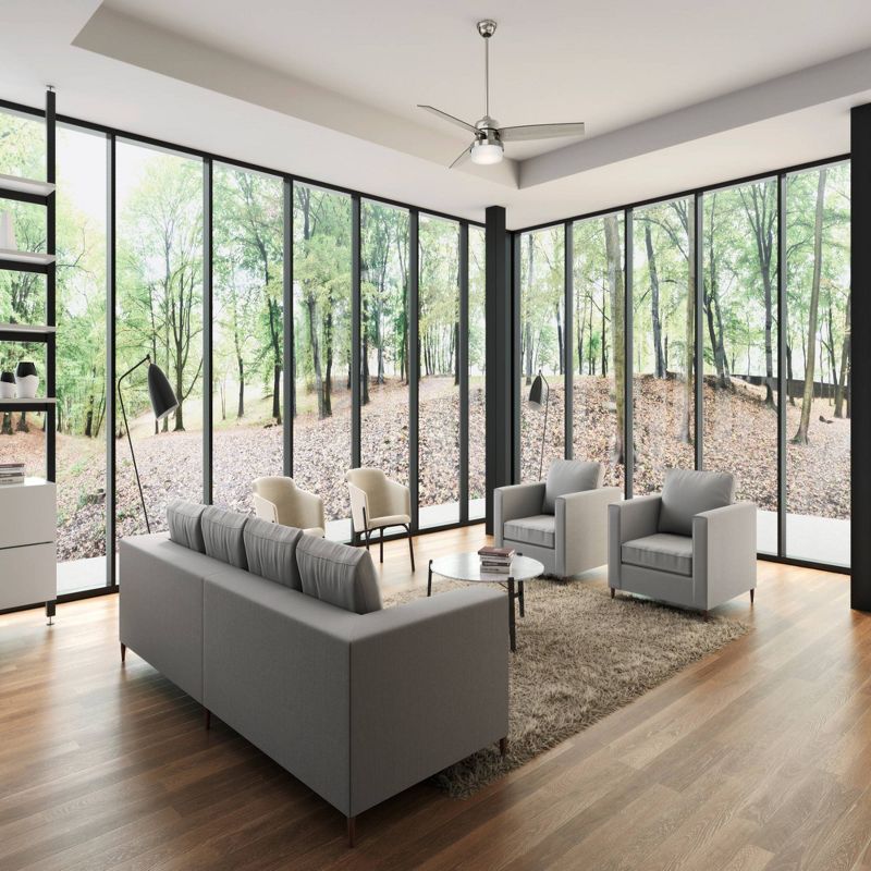 60" Sentinel Ceiling Fan with Remote Nickel (Includes LED Light Bulb) - Hunter Fan