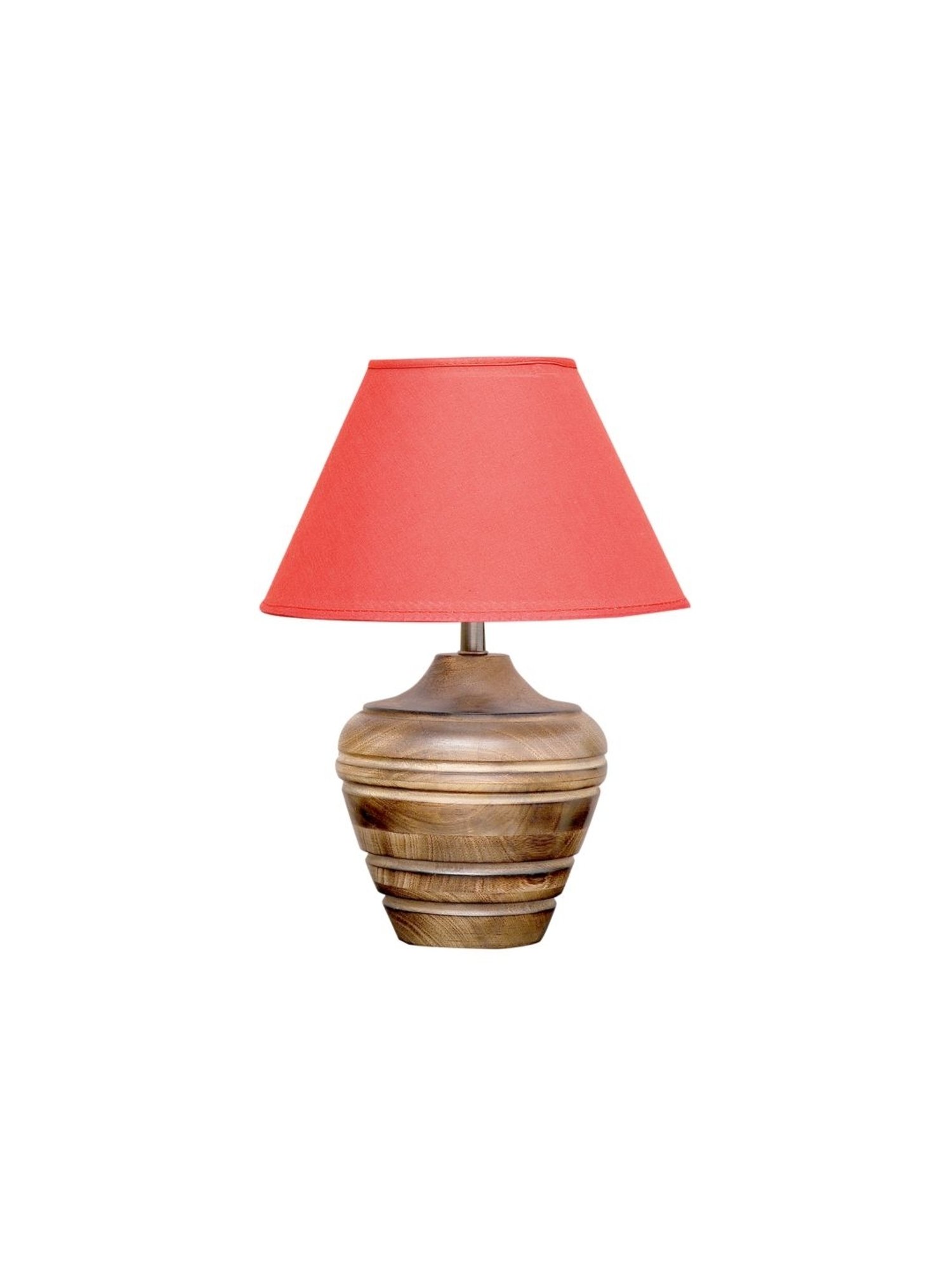 Kapoor Lamp Shades Brown & Pink Wood Knepp Mini Carved Table Lamp
