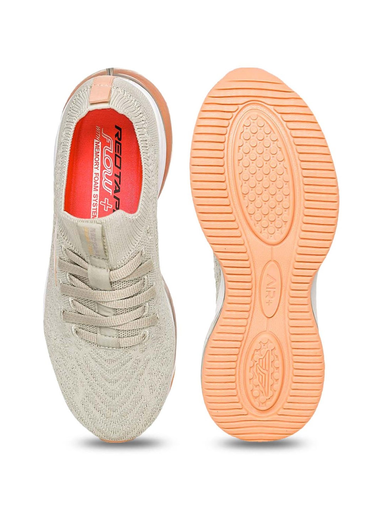 Red Tape Women's Beige Walking Shoes