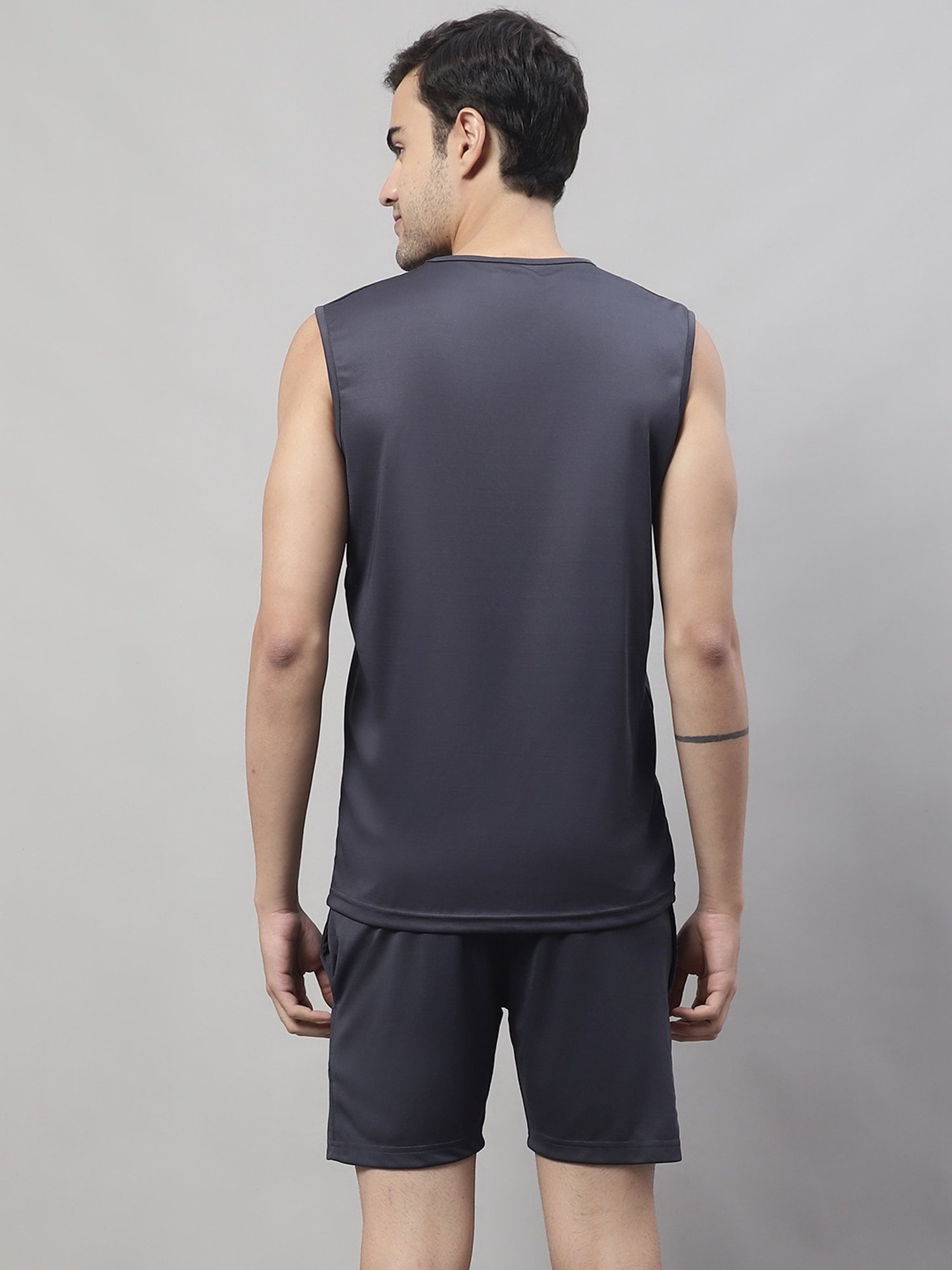 Vimal Jonney Black & Grey Regular Fit Co-Ord Set Pack Of 2