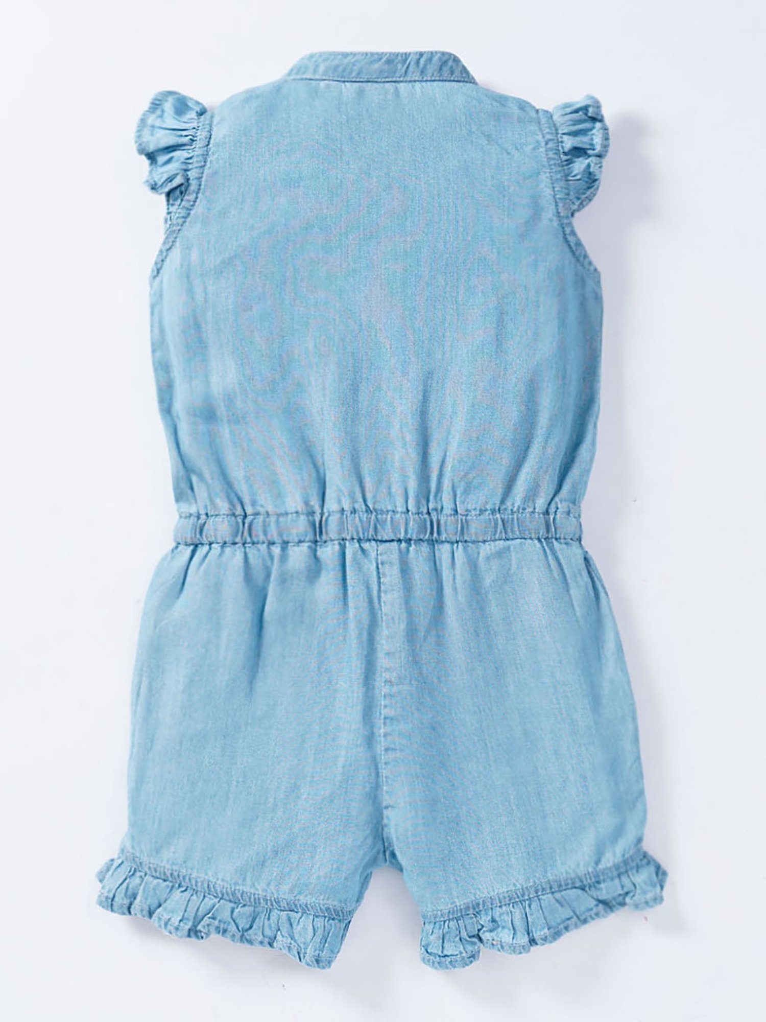 TeenTrums Girls Coral Solid Playsuit