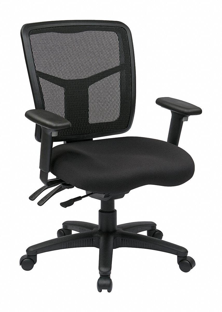 Global Leather Task Chair, Black (8993BK450/550) 
