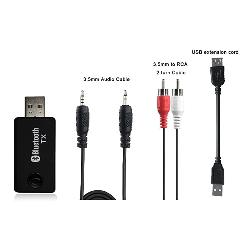 Transmitter for TV, YETOR 3.5mm Portable Stereo Audio Wireless Audio Transmitter for TV, MP3/MP4.USB Power Supply(TX9)