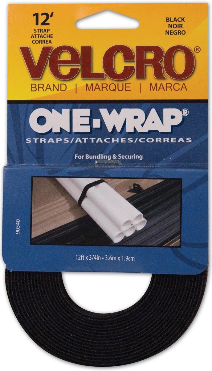 VELCRO USA Inc VEK90340 Get A Grip Velcro - 0.75" x 12.00 ft. - Black