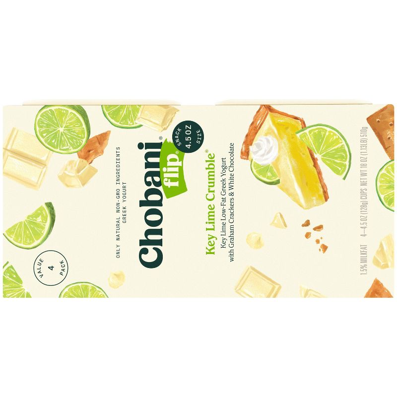 Chobani Flip Key Lime Crumble Low Fat Greek Yogurt - 4ct/4.5oz Cups