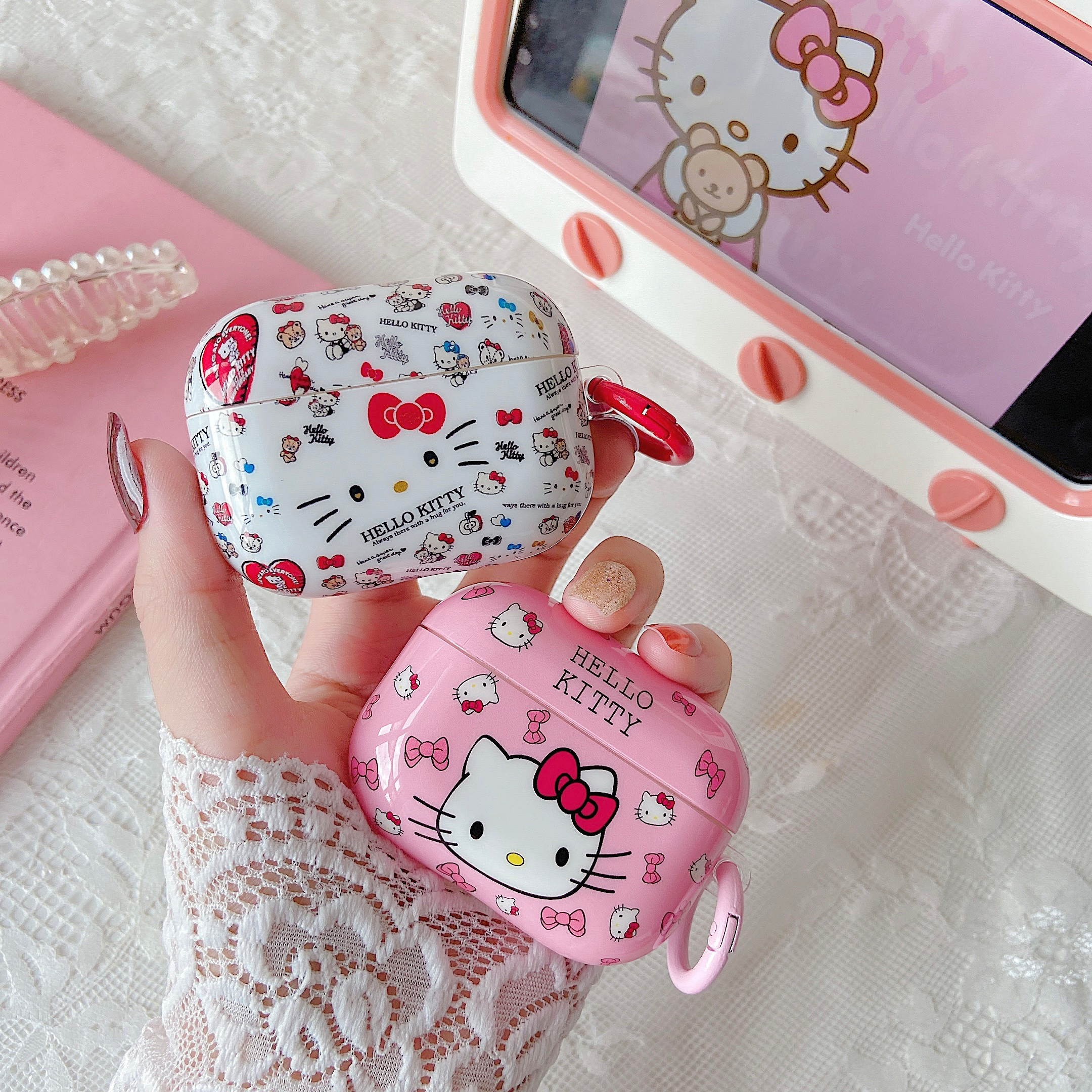 Case for AirPods Pro Case Cute Case for AirPods 3 Kids Girls Teens Women Boys With Pretty Design With Keychain Pretty Design