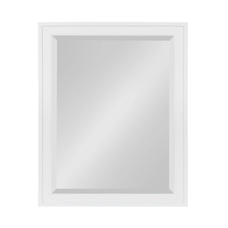 21.5" x 27.5" Bosc Rectangle Wall Mirror White - DesignOvation