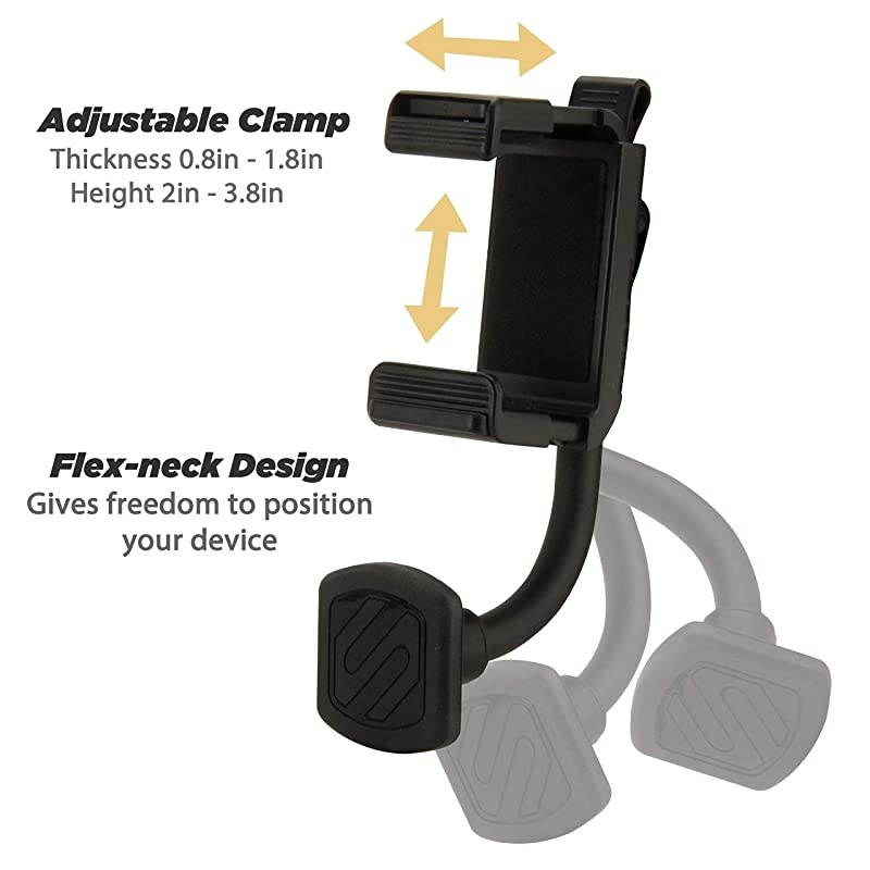 MAGRVMB MagicMount Magnetic RearView Mirror Mount Holder for Mobile Devices in Frustration Free Packaging Black