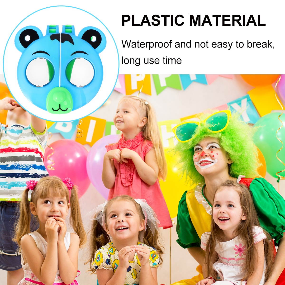 10Pcs Cartoon Kids Eyewear Animal Eyeglass Deformable Glass Toys (Mixed Color)