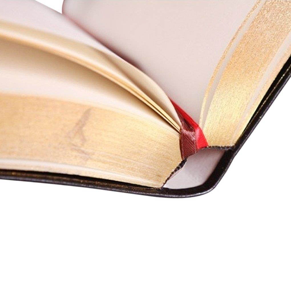 Starsource Thick 240 Sheets Soft Cover Faux Leather Cover Blank Memo Writing Sketchbook Notebook Diary Notepad Jotter Work-book