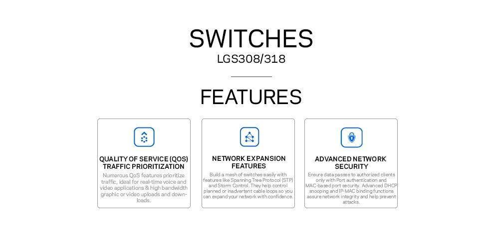 Linksys Business LGS308 8-Port Gigabit Ethernet Smart Switch