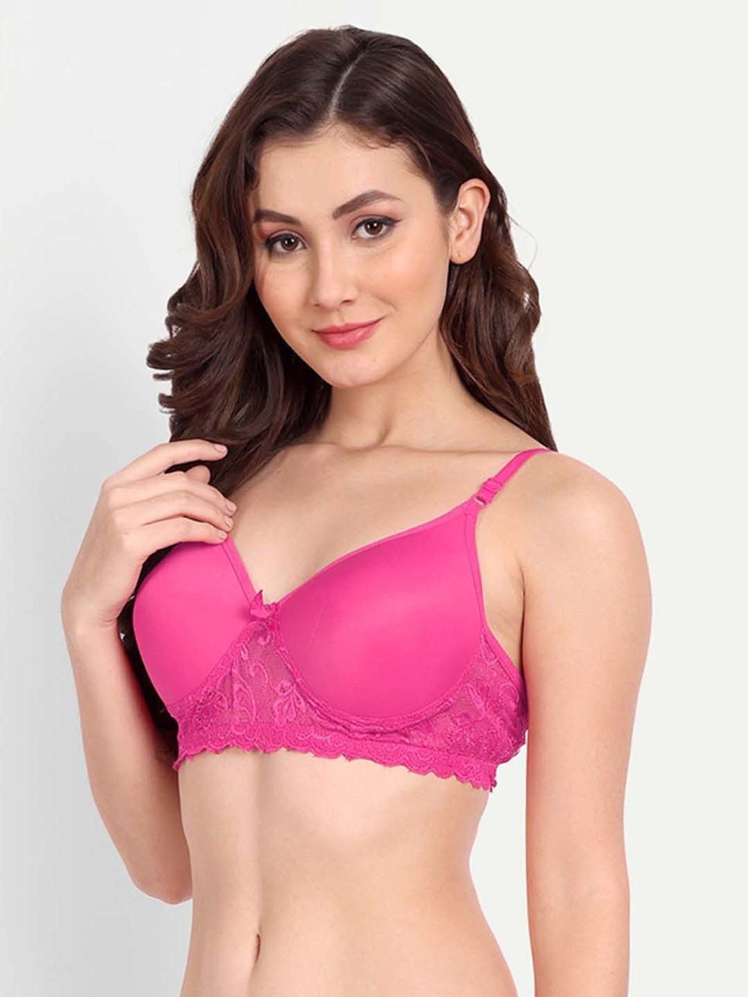 FIMS: Fashion is my Style Maroon & Hot Pink Everyday Bras - Pack Of 3