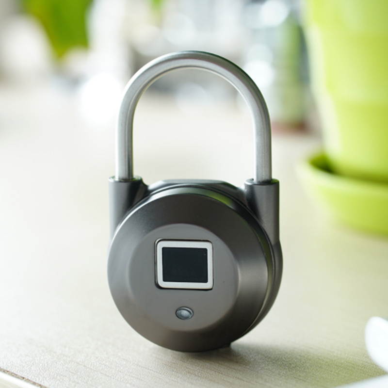 Smart Fingerprint Door Lock Padlock USB Charging Keyless Anti Theft Travel Luggage Drawer Safety Lock Escape Room Lock 0.5 Second Unlock IP65 Waterproof