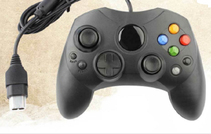 2x For XBOX S-Type Controller Original Microsoft Wired Video Game Pad