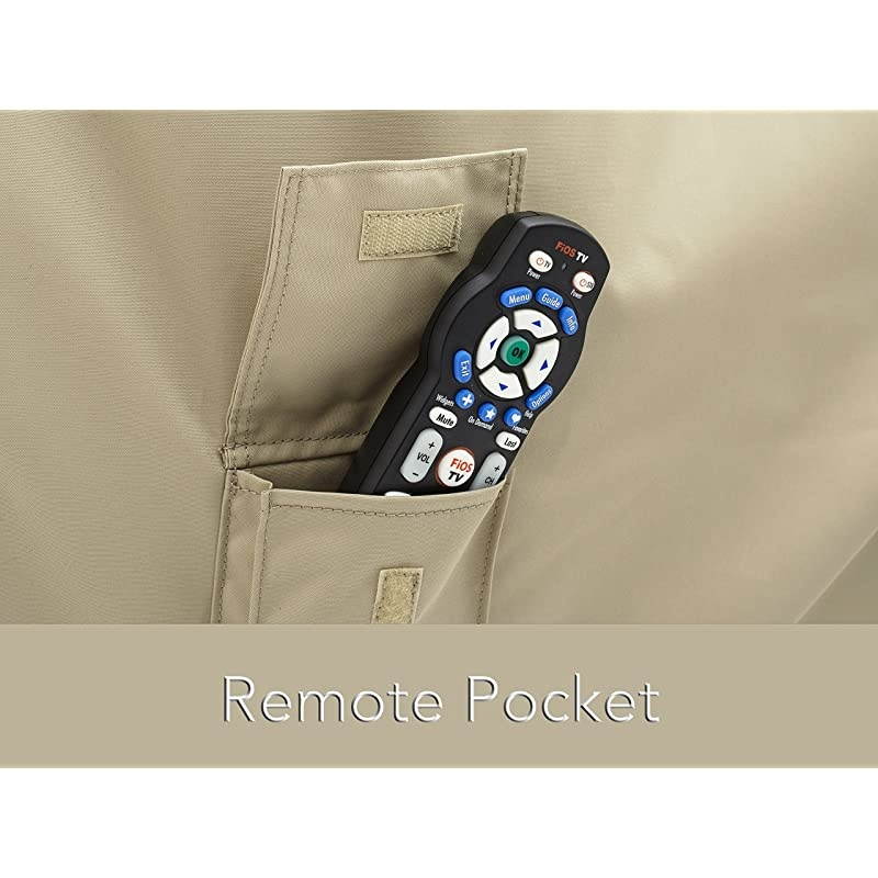 Outdoor Flip Top TV Cover Water Resistant Flip Top for Quick Viewing Outdoor TV Covers Khaki